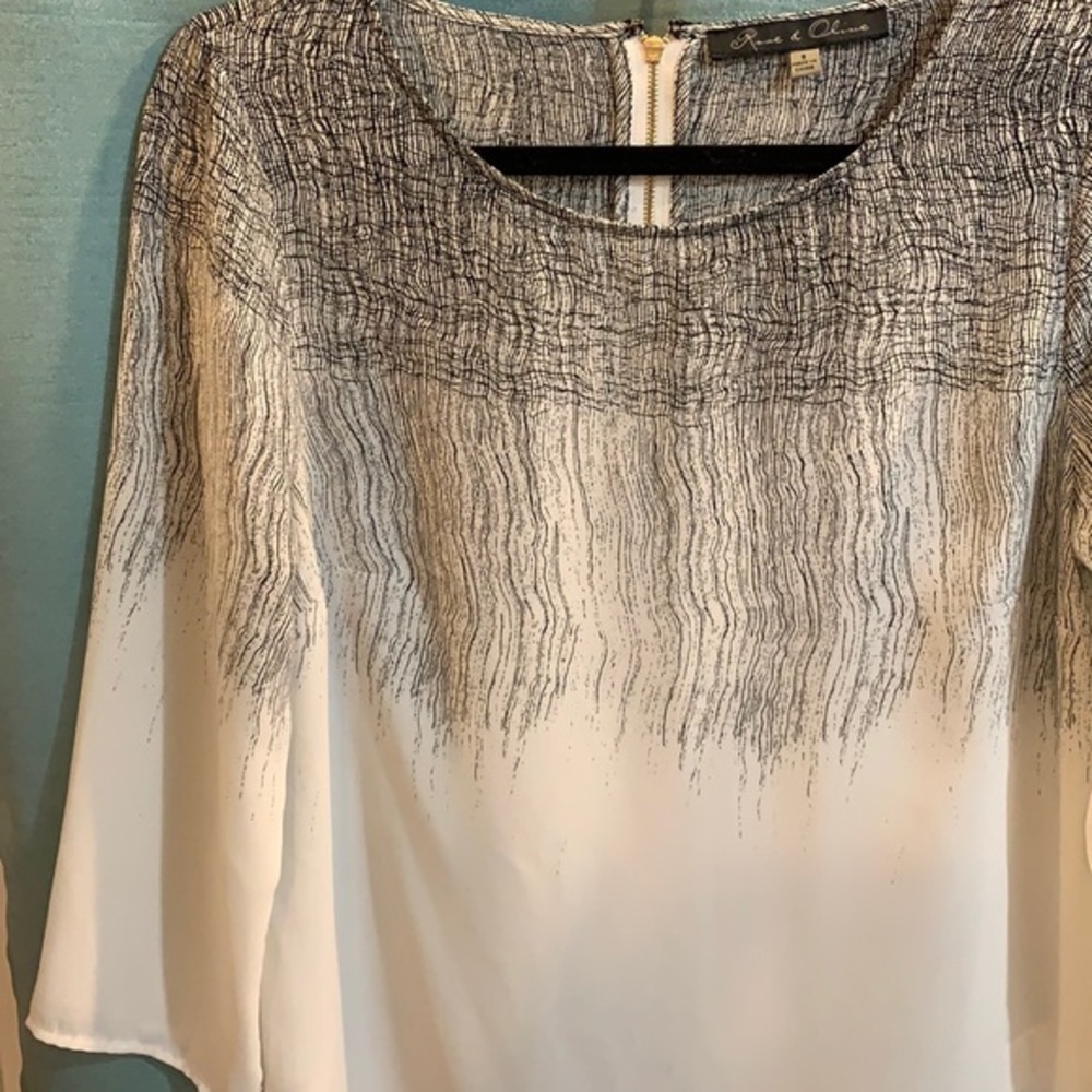 Rose and Olive Quarter Sleeve Blouse